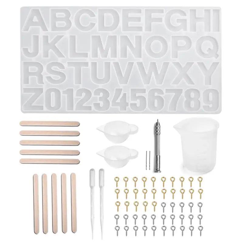 Alphabet Letter Resin Molds Set for Necklace Making
