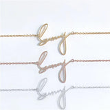 Personalized Name Necklace Handwritten Signature Art Memorial Jewelry