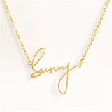 Personalized Name Necklace Handwritten Signature Art Memorial Jewelry