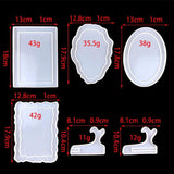 6-piece Epoxy Resin Mold Photo Frame Desktop Decoration Handicraft Tools