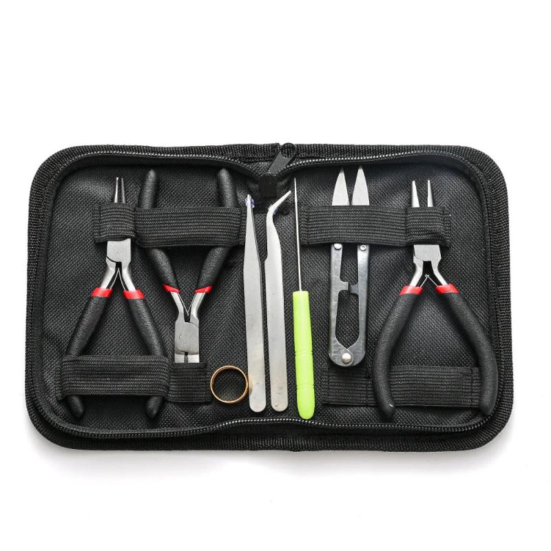 8pcs Jewelry Making Tools Kit Pliers Scissors Tweezers Beading DIY