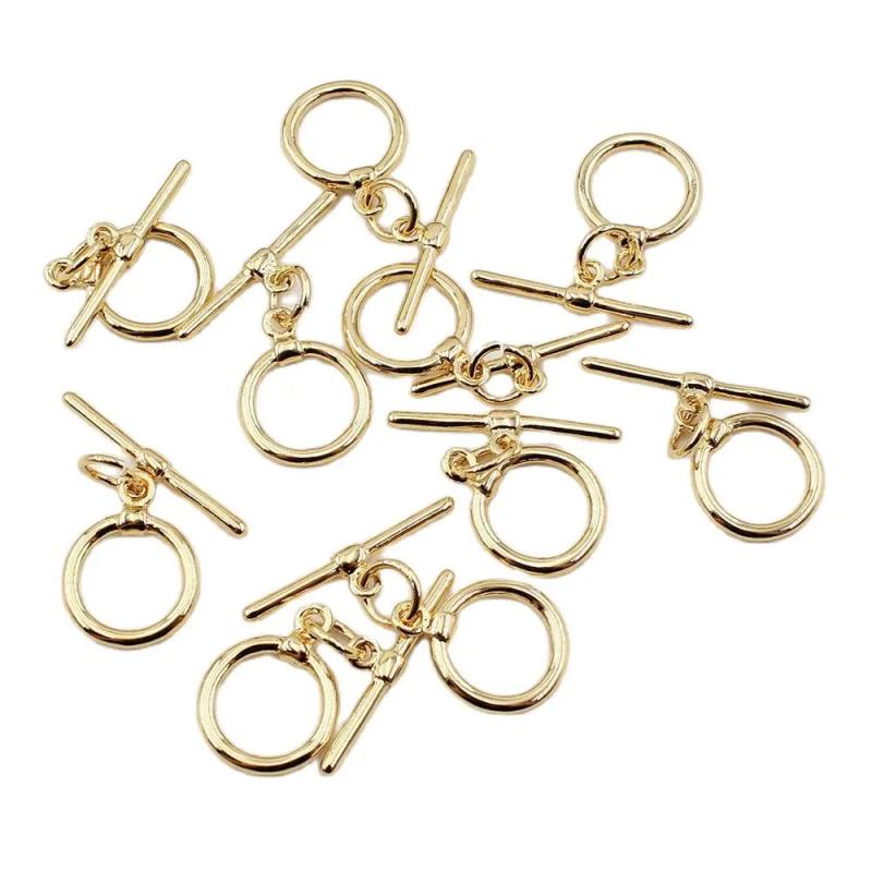 10 Pcs Round OT Clasps for Bracelets Necklaces DIY Craft