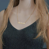 Goxijite Stethoscope Name Necklace Birth Stone Zircon Choker