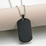 Goxijite Personalized Square Name Necklace Stainless Steel 3 Colors