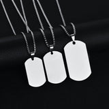 Goxijite Personalized Square Name Necklace Stainless Steel 3 Colors