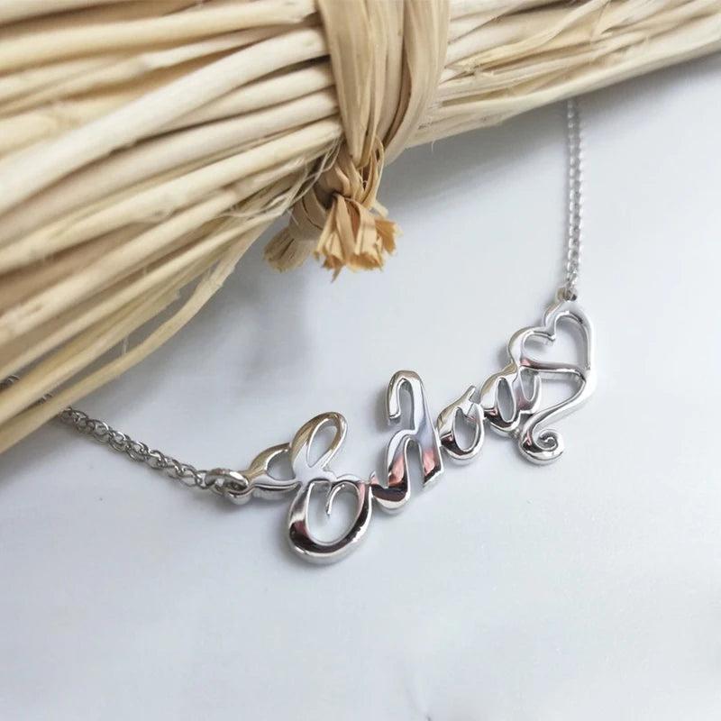 Personalized Stainless Steel Butterfly Name Necklace for Women