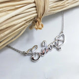 Personalized Stainless Steel Butterfly Name Necklace for Women