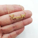 Personalized Stainless Steel Butterfly Name Necklace for Women