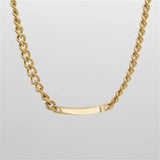 Personalized Stainless Steel Nameplate Necklace for Family Members Mother's Gift