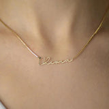 Personalized Font Name Necklace for Women Men Box Chain Stainless Steel
