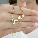 Personalized Font Name Necklace for Women Men Box Chain Stainless Steel