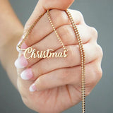 Personalized Font Name Necklace for Women Men Box Chain Stainless Steel
