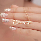 Dainty Handwritten Name Necklace Stainless Steel 18K Jewelry Personalized