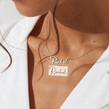 Dainty Handwritten Name Necklace Stainless Steel 18K Jewelry Personalized