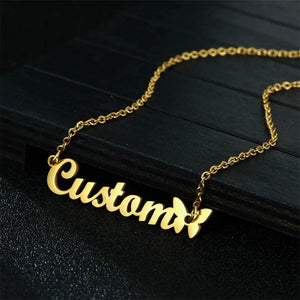 Butterfly Name Necklace Personalized Jewelry Bridesmaid Gift