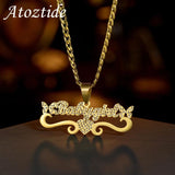 Custom Zircon Name Necklace for Women