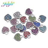 15Pcs Tibetan Silver Plated Cz Rhinestones Charms for DIY Jewelry Making