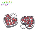 15Pcs Tibetan Silver Plated Cz Rhinestones Charms for DIY Jewelry Making
