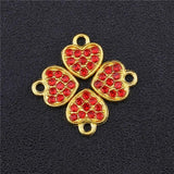 15Pcs Tibetan Silver Plated Cz Rhinestones Charms for DIY Jewelry Making