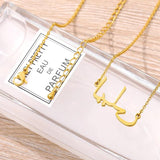 Arabic Name Necklace For Women Personalized Stainless Steel Pendant Necklace