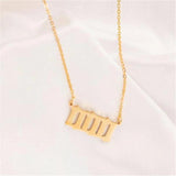 Stainless Steel Angel Number Necklace 111 222 333 444 555 666 777 888 999
