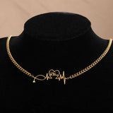 Stethoscope Name Necklace Customized Cuban Chain Nurse Jewelry