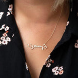 Stethoscope Name Necklace Customized Cuban Chain Nurse Jewelry