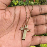Christian Cross Necklace Personalized Stainless Steel Chain