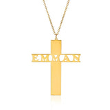 Christian Cross Necklace Personalized Stainless Steel Chain