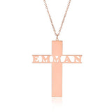 Christian Cross Necklace Personalized Stainless Steel Chain