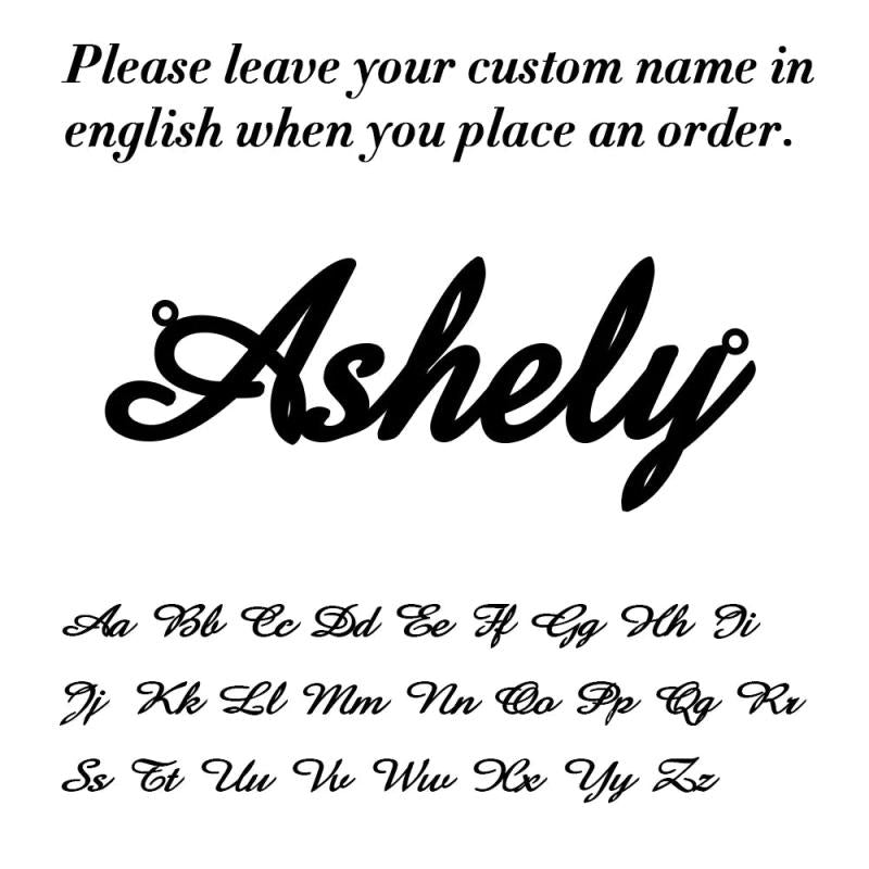 Lemegeton 3mm Cuban Chain Personalized Name Necklace Stainless Steel