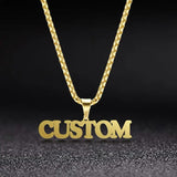 Sipuris Custom Name Necklace Box Chain Nameplate Pendant