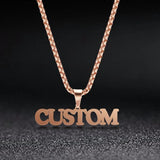 Sipuris Custom Name Necklace Box Chain Nameplate Pendant