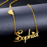 Custom Heart Name Necklace Stainless Steel Pendant Jewelry