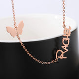 Custom Butterfly Necklace Stainless Steel Choker Pendant