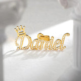 Zircon Name Necklace Personalized Stainless Steel Pendant