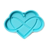 3 Pcs Heart Keychain Resin Mold Necklace Pendant Silicone Mould DIY Crafts