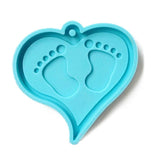 3 Pcs Heart Keychain Resin Mold Necklace Pendant Silicone Mould DIY Crafts