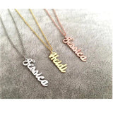 Personalized Vertical Name Necklace Silver Choker