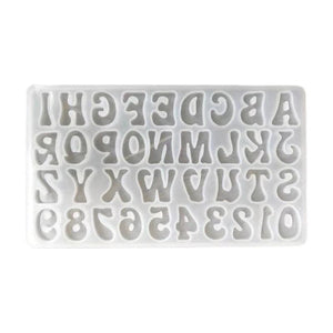 Alphabet Resin Silicone Mold DIY Epoxy Ornaments Jewelry Making