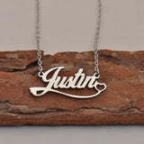 Personalized Heart Name Necklace With Ribbon