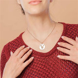 Custom Name Photo Necklace Stainless Steel Coin Pendant