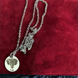 Custom Name Photo Necklace Stainless Steel Coin Pendant