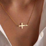 Personalized Stainless Steel Cross Name Pendant Necklace