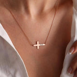 Personalized Stainless Steel Cross Name Pendant Necklace