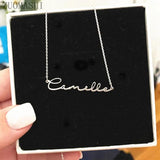 Personalized Handwriting Name Necklace - Tiny Nameplate Jewelry