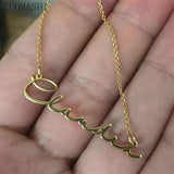Personalized Handwriting Name Necklace - Tiny Nameplate Jewelry