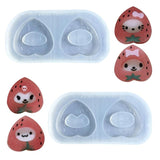 Quicksand Resin Shaker Strawberry Silicone Mold for DIY Crafts Keychain Decor