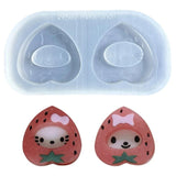 Quicksand Resin Shaker Strawberry Silicone Mold for DIY Crafts Keychain Decor