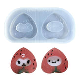 Quicksand Resin Shaker Strawberry Silicone Mold for DIY Crafts Keychain Decor
